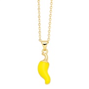 ( yellow)occidental style brief small fresh samll necklace color enamel clavicle chainnkn