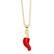( red)occidental style brief small fresh samll necklace color enamel clavicle chainnkn