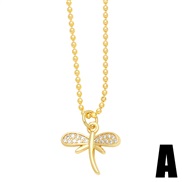 (A)occidental style brief fashion eyes necklaceins samll leaves pendant clavicle chainnkn
