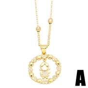 (A) love man woman lovers necklaceins brief temperament pendant clavicle chainnkn