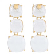( white)occidental style trend  personality fashion exaggerating geometry resin color earrings necklace