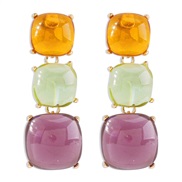 ( Color)occidental style trend  personality fashion exaggerating geometry resin color earrings necklace