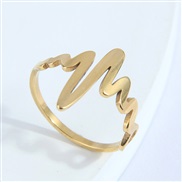 fashion concise stainless steel personality woman ring