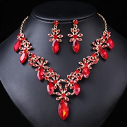 ( red) head occidental style exaggerating retro necklace set woman luxurious crystal banquet clavicle chain