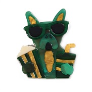 (green yellow ) cartoon eyes dog brooch flower  Acrylic man woman fashion bag bag ornament samll gift