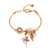 ( Pink) gold bracelet  Ballet diamond bangle