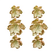 ( green)spring Alloy flowers earrings woman occidental style earring fashion trend Bohemian style Earring
