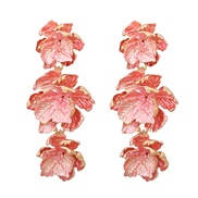 ( Pink)spring Alloy flowers earrings woman occidental style earring fashion trend Bohemian style Earring