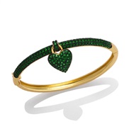 ( green)fashion temperament heart-shaped pendant bangle samll love bangle womanbra