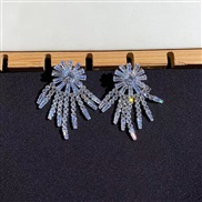 ( Silver)fashion bright sun flower gem earring gilded earrings