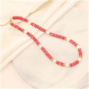 (5 red )original  fashion natural necklace  temperament Pearl clavicle chain I stainless steel