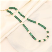 (6 )original  fashion natural necklace  temperament Pearl clavicle chain I stainless steel