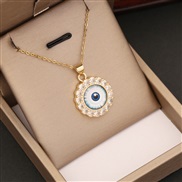 (7 )  personality eyes pendant  bronze embed zircon necklace  fashion