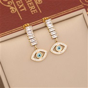 (3 )  square eyes necklace  fashion turquoise stainless steel clavicle chain  zircon