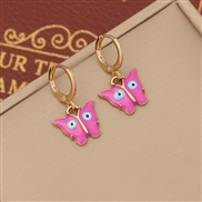 (3  rose Red)occidental style  fashion enamel butterfly earrings  ear stud eyes Earring  temperament ear studE