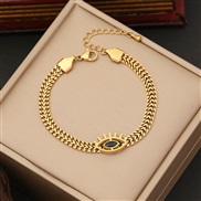 (2  Bracelet)  personality stainless steel eyes necklace  fashion chain  set