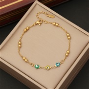 (5  Mixed color)  personality enamel eyes bracelet  fashion love  stainless steel