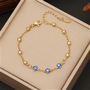 (6  sapphire blue )  personality enamel eyes bracelet  fashion love  stainless steel