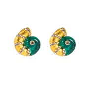 ( green)silver occidental style retro samll fashion ear stud personality earrings woman medium diamond earrings Earrin
