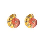 ( Pink)silver occidental style retro samll fashion ear stud personality earrings woman medium diamond earrings Earrin
