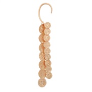 ( Gold)earrings occidental style earrings long style Alloy Earring woman multilayer Round Metal wind