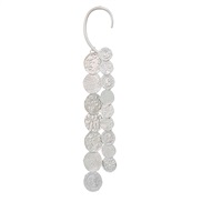 ( Silver)earrings occidental style earrings long style Alloy Earring woman multilayer Round Metal wind