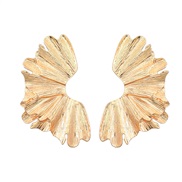 ( Gold)spring Alloy flowers earrings exaggerating occidental style Earring woman trend elegant Metal flowers ear stud