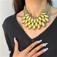 (X 311  Gold)retro occidental style exaggerating super big Alloy necklace woman  Bohemia trend sweater chain