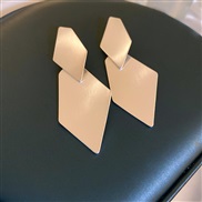 ( Silver needle  Silver) gold silver Metal geometry earrings occidental style atmospheric ear stud fashion high Earring