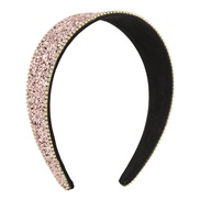 ( Pink)F occidental style personality temperament shine fully-jewelled Headband  brief retro color width Headband