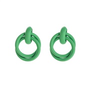 ( green) occidental style earrings Alloy circle brief geometry fashion ear stud woman