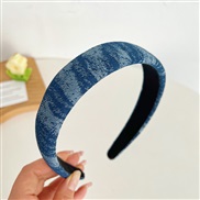 ( blue ) same style classic jean Headband high Headband brief wind woman