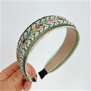 ( green width )Korean style Bohemia all-Purpose trend Headband weave Headband head