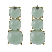 ( green)earrings exaggerating occidental style earrings geometry earring woman multilayer square resin Earring