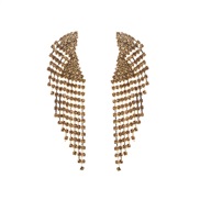 ( Gold)occidental style lady super Rhinestone earrings long style claw chain tassel earrings earring