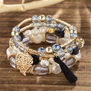 (B268  black)occidental style Bohemia layer bracelet lady diamond multilayer elasticity bracelet