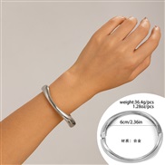( 5  White K 243 )occidental style  exaggerating big drop Metal surface mirror opening bangleins wind