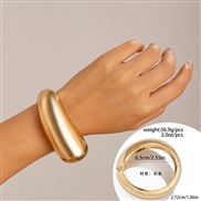 ( 6  Gold 2431)occidental style  exaggerating big drop Metal surface mirror opening bangleins wind