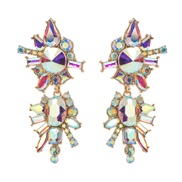 (AB)elegant fashion samll long style tassel earrings woman retro luxurious Alloy colorful diamond temperament Earring