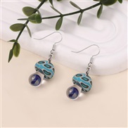 ( Navy blue) handmade transparent personality   brief trend Country style all-Purpose lovely Earring