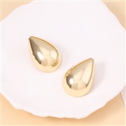 ( Gold)Ins punk wind hollow Metal surface drop Modeling ear stud      fashion