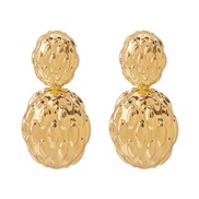 ( Gold)E occidental style three-dimensional flower Earring  retro high samll all-Purpose Metal earrings