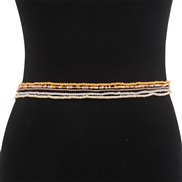 ( Orange) beads chain  Bohemian style color elasticity beads chain