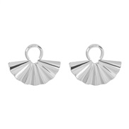 ( White K)occidental style fashion Metal Earring  trend personality sector geometry retro earrings