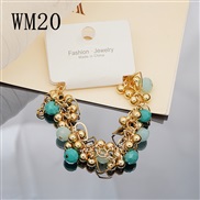 (WM2 ) occidental style fashion Bohemia color love pendant multilayer beads bracelet