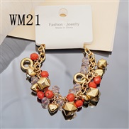 (WM21) occidental style fashion Bohemia color love pendant multilayer beads bracelet
