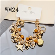 (WM24) occidental style fashion Bohemia color love pendant multilayer beads bracelet