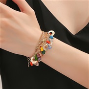(WM29) occidental style fashion Bohemia color love pendant multilayer beads bracelet