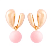 ( Pink) lady all-Purpose trend fashion Street Snap Alloy earringins wind