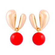 ( red) lady all-Purpose trend fashion Street Snap Alloy earringins wind